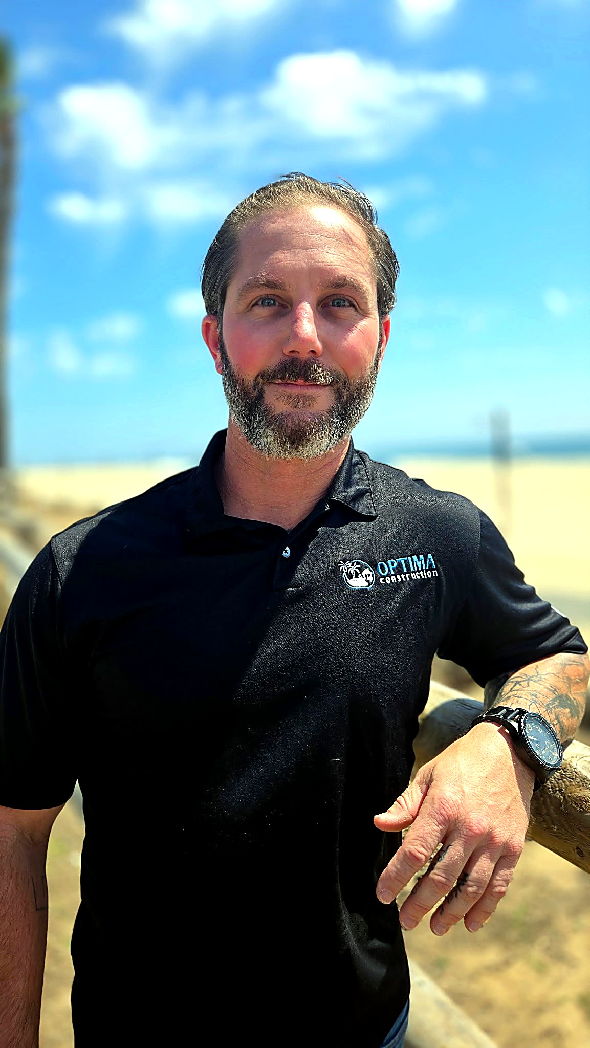 Stephen Brown, President of Optima Construction, at Huntington Beach